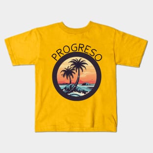 Progreso Mexico (Black Lettering) Kids T-Shirt